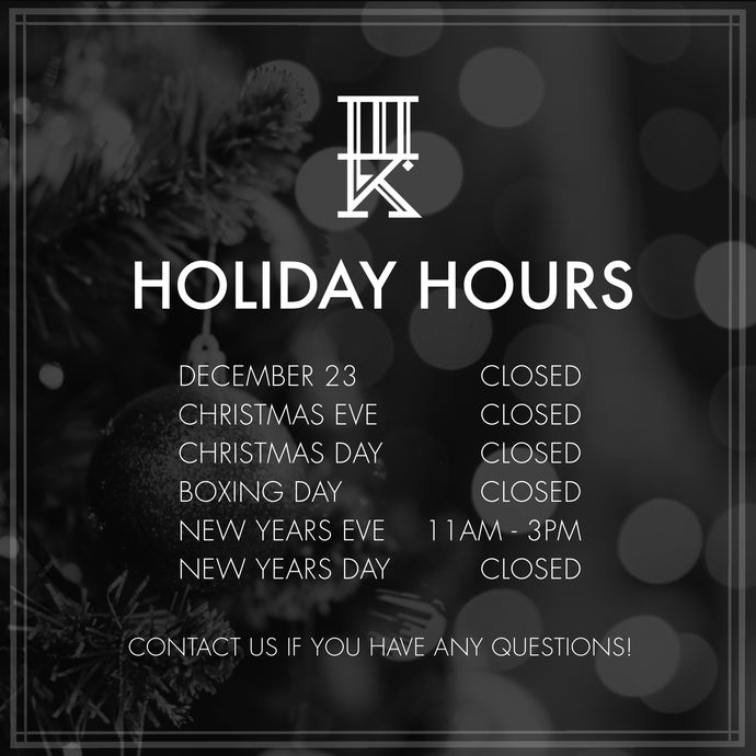 Holiday Hours - UPDATED